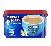 Maxwell House International French Vanilla Café-Style dark roast Instant Coffee Beverage Mix (4 ct Pack, 8.4 oz Canisters)