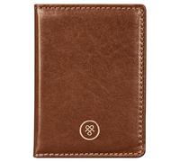 Maxwell Scott - Luxury Italian Leather Travel Card Holder Case for Men Women with ID Section - The Solaro Chestnut Tan