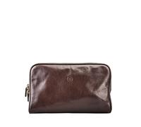 Maxwell Scott - Luxury Leather Toiletry Dopp Bag Kit for Men - Handmade from Italian Hides - The Raffaelle Dark Brown