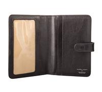 Maxwell Scott - Luxury Leather Travel Document Holder Wallet with ID Pocket - Handmade in Italy - The Vieste Black