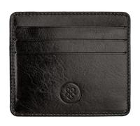Maxwell Scott - Mens Luxury Italian Leather Compact Card Holder Case Slimline - Made in Italy - The Marco Black