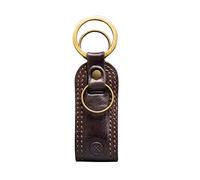 Maxwell Scott Mens Luxury Leather Key Ring | The Nepi | Handmade In Italy | Dark Chocolate Brown