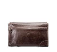 Maxwell Scott - Mens Luxury Leather Large Toiletry Bag Dopp Kit from Luxury Leather Full Grain Hides - The Tanta Dark Brown