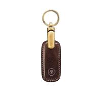 Maxwell Scott Mens Quality Leather Key Ring | The Ponte | Handmade In Italy | Dark Chocolate Brown