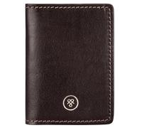Maxwell Scott - Personalized Luxury Leather Travel ID Card Holder Wallet for Men/Women - The Vallata - Dark Brown