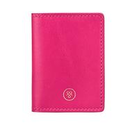 Maxwell Scott - Personalized Luxury Soft Leather Travel ID Card Holder Wallet for Men/Women - The Vallata Nappa Hot Pink