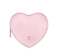 Maxwell Scott - Personalized Womens Luxury Soft Leather Large Heart Coin Wallet Holder Pouch -The MirabellaL Nappa Blush Pink