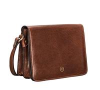 Maxwell Scott - Womens Luxury Leather Small Shoulder Bag Purse Crossbody - Handmade in Italy - The Lucca Chestnut Tan
