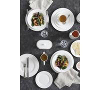 Maxwell & Williams Cashmere White Dinner Set for 4 in Gift Box, Classic Rim Design, Fine Bone China, White, 12 Pieces