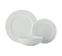 Maxwell & Williams Cashmere White Dinner Set for 4 in Gift Box, Classic Rim Design, Fine Bone China, White, 12 Pieces