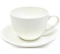 Maxwell & Williams Cashmere Tea Cup and Saucer Set, Fine Bone China, 230 ml - White (Set of 4 Tea Cups and 4 Saucers)