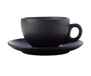 Maxwell & Williams Caviar Black Cup + Saucer Mug Premium Ceramic 250ml