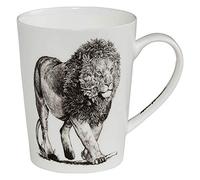 Maxwell & Williams DX0515 African Lion Tall Coffee Mug 460ml - Ceramic Black and White Animal in Gift Box