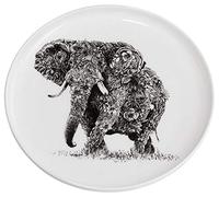Maxwell & Williams DX0526 African Elephant Plate - Black and White - 20cm Diameter - Ceramic - Gift Boxed