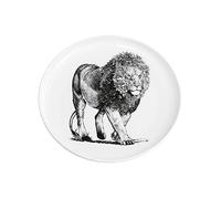 Maxwell & Williams DX0531 Lion Plate - Black and White - 20cm Diameter - Porcelain - Animal Design - Gift Box