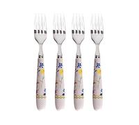 Maxwell & Williams HV0068 Teas & C's Cake Forks/Dessert Forks with Contessa Design, Porcelain, Rose Pink, 16 cm, Set of 4