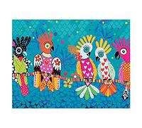 Maxwell & Williams Love Hearts Animal Printed Tea Towel with Chatter Design, 100% Cotton, Turquoise, 50 x 70 cm