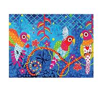 Maxwell & Williams Love Hearts Animal Printed Tea Towel with Rainbow Girls Design, 100% Cotton, Blue, 50 x 70 cm