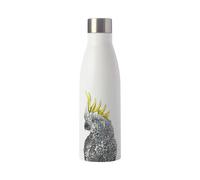 Maxwell & Williams Marini Ferlazzo Insulated Water Bottle with Sulphur-crested Cockatoo Design, Double Wall Stainless Steel, White, 500 ml