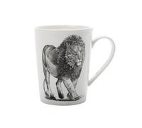 Maxwell & Williams DX0515 African Lion Tall Coffee Mug 460ml - Ceramic Black and White Animal in Gift Box
