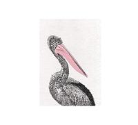 Maxwell & Williams Marini Ferlazzo Birds Printed Tea Towel with Australian Pelican Design, 100% Cotton, Black / White, 50 x 70 cm