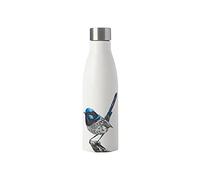 Maxwell & Williams Marini Ferlazzo Insulated Water Bottle with Superb Fairy-wren Design, Double Wall Stainless Steel, White, 5 ml