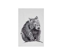Maxwell & Williams Marini Ferlazzo Tea Towel with Wombat Design, 100% Indian Cotton, White, 50 x 70 cm