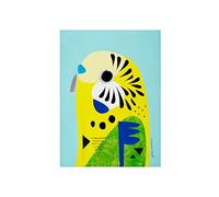 Maxwell & Williams Pete Cromer Bird Tea Towel, Budgerigar Print, 1% Cotton, 7 x 5 cm