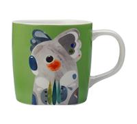 Maxwell & Williams Pete Cromer Coffee Cup / Tea Mug with 'Koala' Design, Porcelain, Green, 375 ml