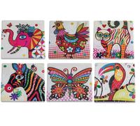 Maxwell & Williams Smile Style Posey 6 Assorted Coasters 3.5 X 3.5