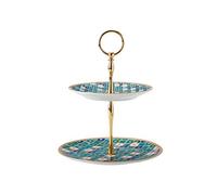 Maxwell & Williams Teas & C’s Kasbah Cake Stand in Gift Box, Porcelain, Mint Green, 2 Tiers
