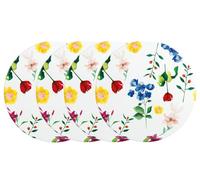 Maxwell & Williams Teas & C's Coasters for Drinks with Contessa Design, Ceramic, White, 9.5 cm, 4-Piece Coaster Set