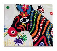 Maxwell Williams Untersetzer Smile Style Stripes Zebra 9 x 9 cm Ceramic & Cork