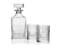 Maxwell & Williams Verona Whisky Gift Set with Cut Crystalline Glass Tumblers and Decanter in Box, 3 Pieces