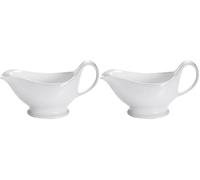 Maxwell & Williams White Basics Gravy Boat, Porcelain, White, 4 ml (13.5 fl oz) (Pack of 2)