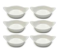 Maxwell & Williams White Basics Sauce Serving Dishes, Round, Porcelain, White, 6 cm, Set of 6
