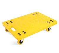 MaxWorks 50840 High Visibility Yellow 300-lb Capacity Movers Dolly with 4 Swivel Casters, 19-1/2" x 14-1/2" Platform