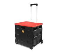 MaxWorks 50919 Rolling Utility Cart/Folding Dolly with Lid- 80Lbs Capacity