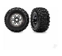 Maxx 2.8" Black Chrome Wheels & Sledgehammer Tyres (2)