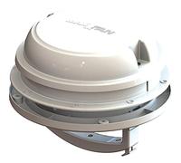Maxxair Maxxfan Dome 6" Round 12V Ventilation Fan - Compact Solution for Rooftop or Sidewall Ventilation, Exhaust Only, Removable Screens, Fan Guard Rain Shield, Moisture Control, White (00-03812W)