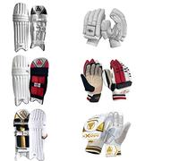 Maxx Cricket Mens HD Foam Premium Quality Comfort Batting Pads + Gloves set left and right handed (White Diamond Pads Only, Right Hand)