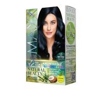 Maxx Deluxe Hair Dye Kit (2 Applications) - Vegan & Ammonia Free Permanent Hair Colour - 100% Grey Coverage with Olive Oil & Aloe Vera (1.1 Blue Black)
