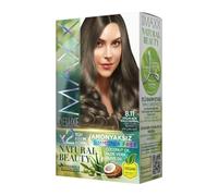 Maxx Deluxe Hair Dye Kit (2 Applications) - Vegan & Ammonia Free Permanent Hair Colour - 100% Grey Coverage with Olive Oil & Aloe Vera (8.11 Intense Ash Light Blonde)