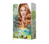 Maxx Deluxe Hair Dye Kit (2 Applications) - Vegan & Ammonia Free Permanent Hair Colour - 100% Grey Coverage with Olive Oil & Aloe Vera (8.73 Golden Caramel)