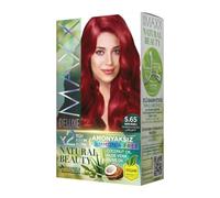 Maxx Deluxe Hair Dye Kit (2 Applications) - Vegan & Ammonia Free Permanent Hair Colour - 100% Grey Coverage with Olive Oil & Aloe Vera (5.65 Pomegranate Red)