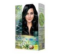 Maxx Deluxe Hair Dye Kit (2 Applications) - Vegan & Ammonia Free Permanent Hair Colour - 100% Grey Coverage with Olive Oil & Aloe Vera (1.0 Black)