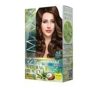 Maxx Deluxe Hair Dye Kit (2 Applications) - Vegan & Ammonia Free Permanent Hair Colour - 100% Grey Coverage with Olive Oil & Aloe Vera (5.0 Light Brown)