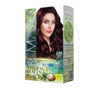 Maxx Deluxe Hair Dye Kit (2 Applications) - Vegan & Ammonia Free Permanent Hair Colour - 100% Grey Coverage with Olive Oil & Aloe Vera (3.66 Aubergine Red)