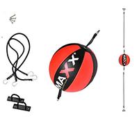 MAXX Double End floor 2 Ceiling Speed Ball For Professionals Boxing Punch bag speed bag (Black/Red)