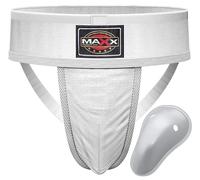 MAXX Groin Guard Protector Mma Cup Boxing Abdo Box Shorts Muay Thai Kick Underwear (L, White)